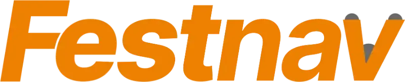 Bold orange logo spelling "Festnav"